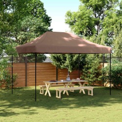 Tente de fête Marron 279 x 410 x 315 cm Tissu Oxford 552585552585