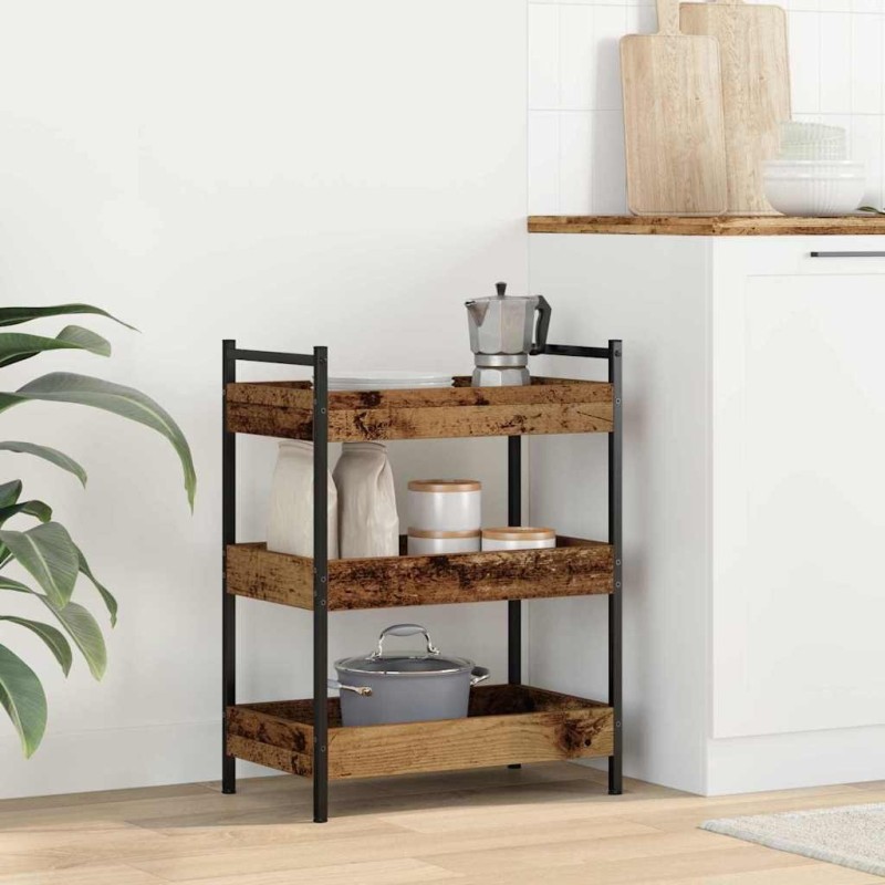 Chariot de cuisine Bois ancien 50 x 30 x 70 cm 552616552616
