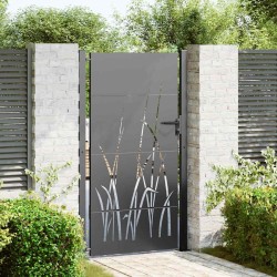 Porte de Jardin Noir 110 x 180 cm Acier peint par poudre 552651552651