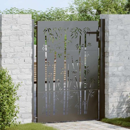 Porte de Jardin Noir 110 x 130 cm Acier enduit de poudre 552652552652
