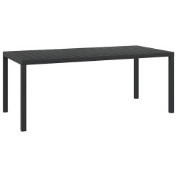 Table de jardin Noir 185 x 90 x 74 cm Aluminium et WPC 552666552666