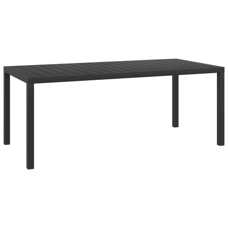 Table de jardin Noir 185 x 90 x 74 cm Aluminium et WPC 552666552666