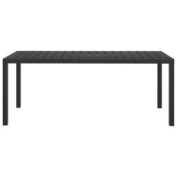 Table de jardin Noir 185 x 90 x 74 cm Aluminium et WPC 552666552666