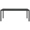 Table de jardin Noir 185 x 90 x 74 cm Aluminium et WPC 552666552666
