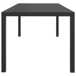 Table de jardin Noir 185 x 90 x 74 cm Aluminium et WPC 552666552666