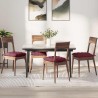 Coussins de siège 4 pcs Bordeaux 40 x 40 x 6 cm tissu 552668552668