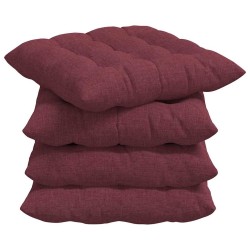 Coussins de siège 4 pcs Bordeaux 40 x 40 x 6 cm tissu 552668552668