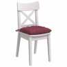 Coussins de siège 4 pcs Bordeaux 40 x 40 x 6 cm tissu 552668552668