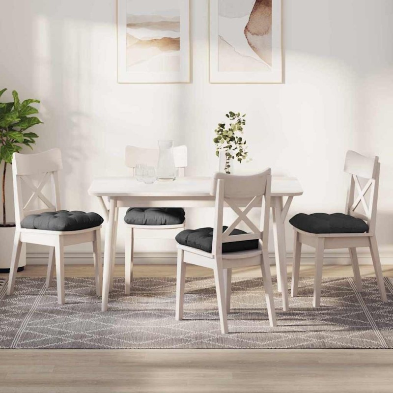 Coussins de siège 4 pcs Gris foncé 45 x 45 cm 552671552671