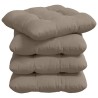 Coussins de siège 4 pcs Taupe 45 x 45 cm Tissu en microfibre 552673552673