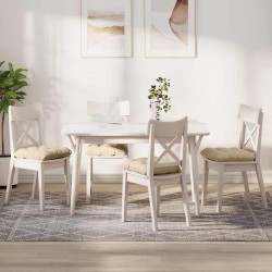 Coussins de siège 4 pcs Crème 45 x 45 cm Tissu en microfibre 552675552675