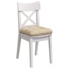 Coussins de siège 4 pcs Crème 45 x 45 cm Tissu en microfibre 552675552675
