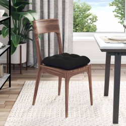 Coussins de siège 4 pcs Noir 45 x 45 cm Tissu en microfibre 552676552676