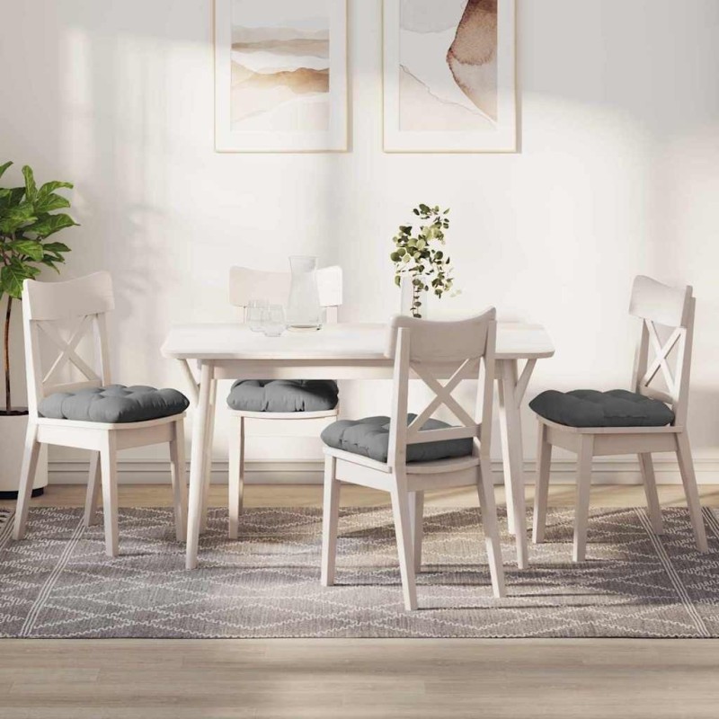 Coussins de siège 4 pcs Gris foncé 45 x 45 cm 552677552677