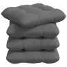 Coussins de siège 4 pcs Gris foncé 45 x 45 cm 552677552677