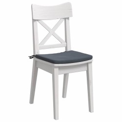 Coussins de siège 4 pcs Gris foncé 40 x 40 x 3 cm Velours 552680552680