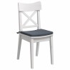 Coussins de siège 4 pcs Gris foncé 40 x 40 x 3 cm Velours 552680552680