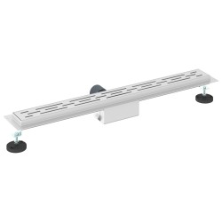 Drain de Douche avec Design Linéaire Argenté 80 cm 552681552681