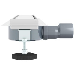 Évacuation de douche 2-en-1 avec siphon à 360° Argenté 60 cm 552682552682