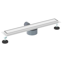 Évacuation de douche 2-en-1 avec siphon à 360° Argenté 60 cm 552682552682