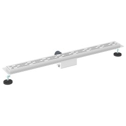 Drain de Douche avec Design Linéaire Argenté 90 cm 552685552685