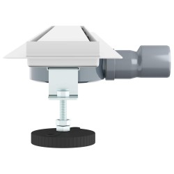 Évacuation de douche 2-en-1 avec siphon à 360° Argenté 90 cm 552688552688