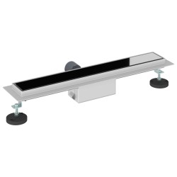 Drain de Douche avec Couverture en Verre Noir 50 cm 552689552689