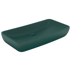 Lavabo de luxe rectangulaire Vert foncé mat 71x38 cm Céramique 552690552690