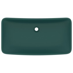 Lavabo de luxe rectangulaire Vert foncé mat 71x38 cm Céramique 552690552690