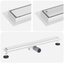 2 en 1 Drain de Douche Argenté 70 cm Acier Inox 304 552691552691