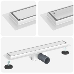 2 en 1 Drain de Douche Argenté 60 cm Acier Inox 304 552692552692