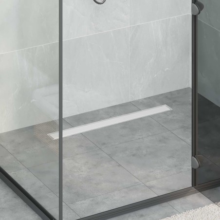 Évacuation de douche 2-en-1 avec siphon à 360° Argenté 70 cm 552694552694