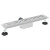 Drain de Douche avec Design Linéaire Argenté 60 cm 552696552696