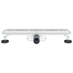 Drain de Douche avec Design Linéaire Argenté 50 cm 552697552697