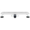 Drain de Douche avec Design Linéaire Argenté 50 cm 552697552697