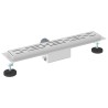 Drain de Douche avec Design Linéaire Argenté 50 cm 552697552697