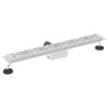 Drain de Douche avec Design Linéaire Argenté 70 cm 552700552700