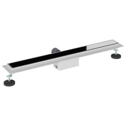 Drain de Douche avec Couverture en Verre Noir 80 cm 552703552703