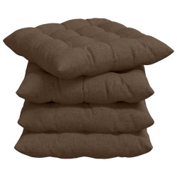 Coussins de siège 4 pcs Marron 40 x 40 x 6 cm tissu 552708552708
