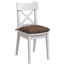 Coussins de siège 4 pcs Marron 40 x 40 x 6 cm tissu 552708552708