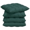 Coussins de siège 4 pcs Vert foncé 40 x 40 x 6 cm tissu 552709552709