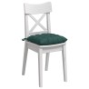Coussins de siège 4 pcs Vert foncé 40 x 40 x 6 cm tissu 552709552709