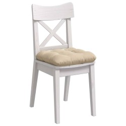 Coussins de siège 4 pcs Crème 40 x 40 cm Tissu en microfibre 552712552712