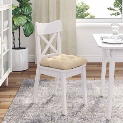 Coussins de siège 4 pcs Crème 40 x 40 cm Tissu en microfibre 552712552712