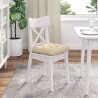 Coussins de siège 4 pcs Crème 40 x 40 cm Tissu en microfibre 552712552712