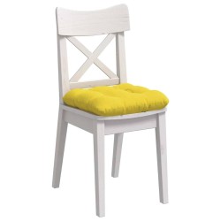 Coussins de siège 4 pcs Jaune clair 40 x 40 x 12 cm tissu 552715552715