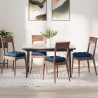 Coussins de siège 4 pcs Bleu 40 x 40 x 12 cm tissu 552716552716