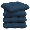Coussins de siège 4 pcs Bleu 40 x 40 x 12 cm tissu 552716552716