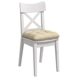 Coussins de siège 4 pcs Crème 40 x 40 x 12 cm tissu 552720552720