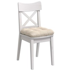 Coussins de siège 4 pcs Beige 40 x 40 cm Tissu en microfibre 552721552721